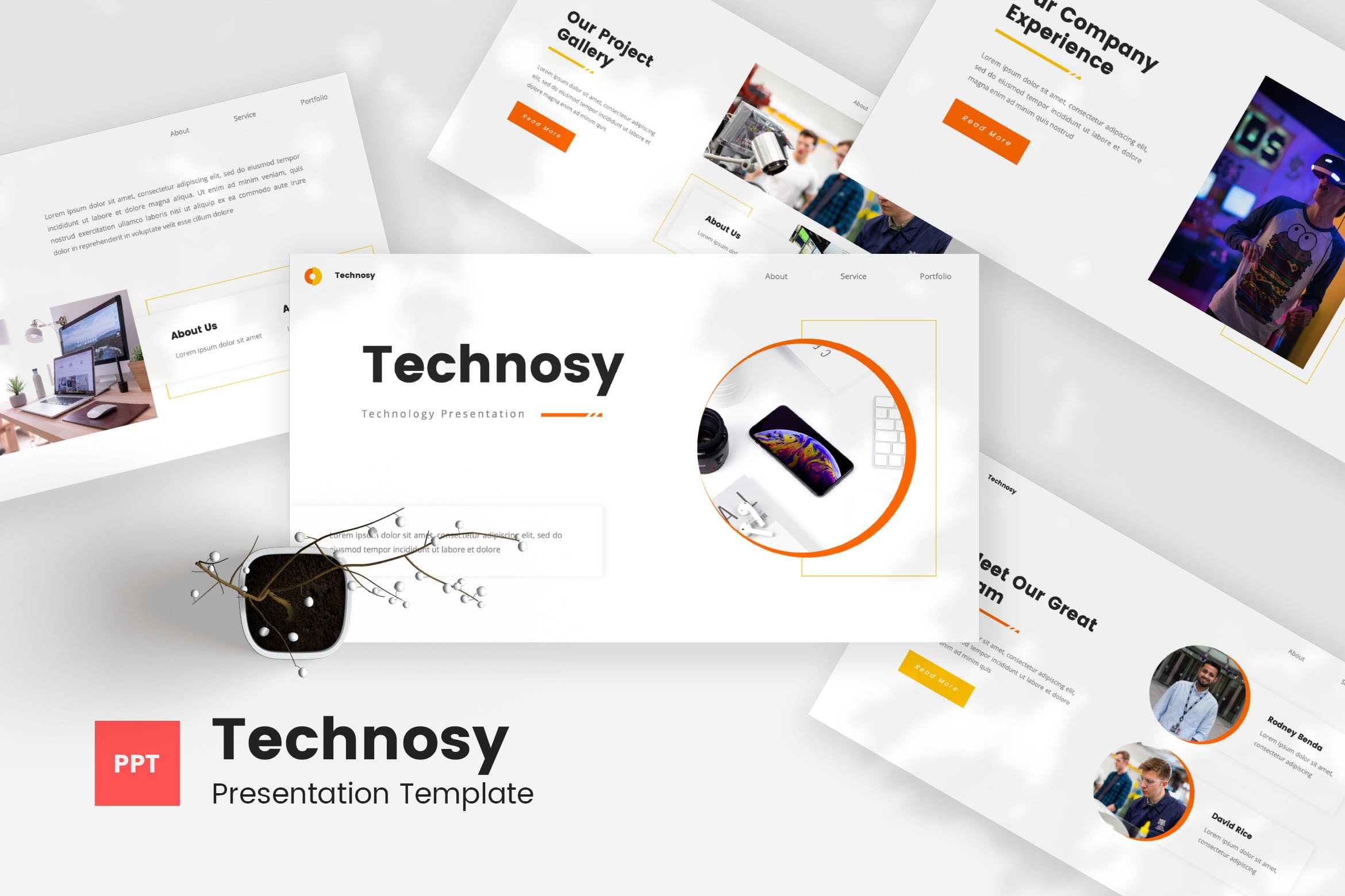 高端技术PPT模板下载 Technosy – Technology Powerpoint Template