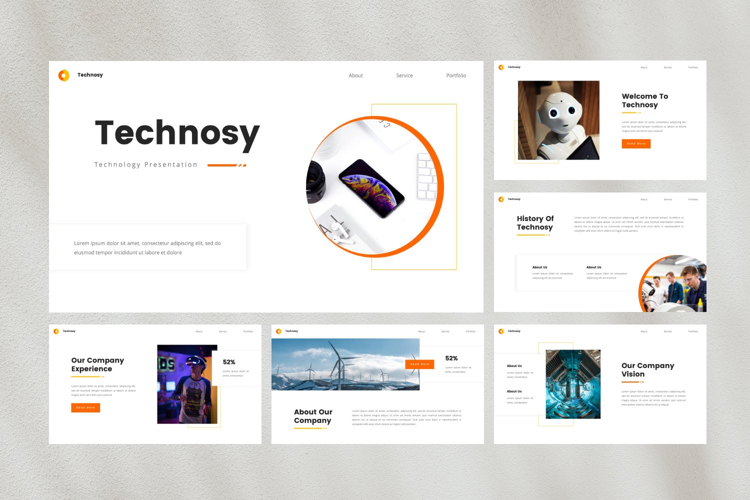 高端技术PPT模板下载 Technosy – Technology Powerpoint Template