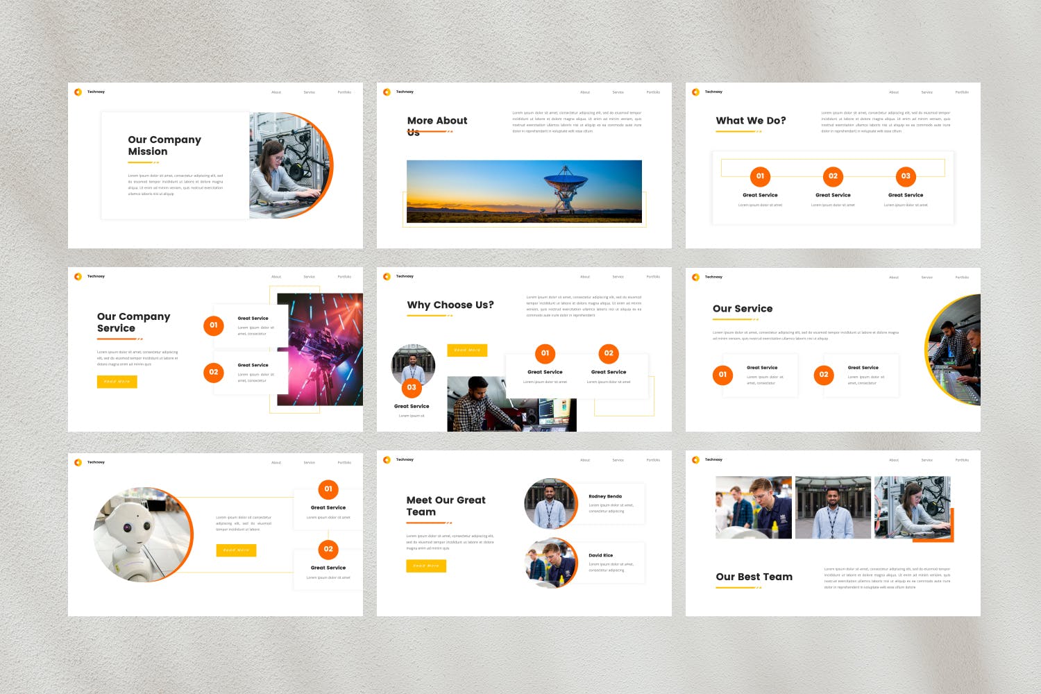 高端技术PPT模板下载 Technosy – Technology Powerpoint Template