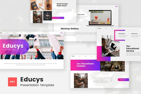 教育机构PPT演示文稿办公模板下载 Educys – Education PowerPoint Template