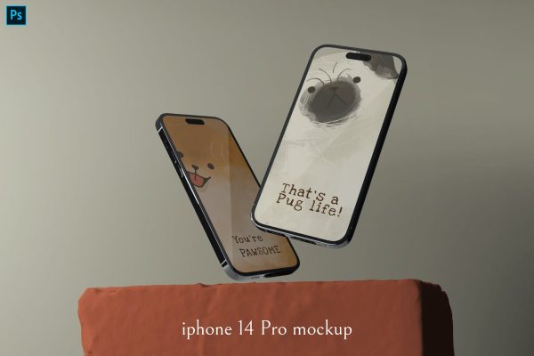 iphone 14 Pro手机效果图样机素材 iphone 14 Pro mockup