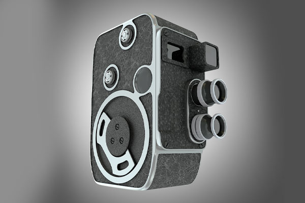 C4D模型-简约石英灰复古相机模型数码摄影设备模型下载