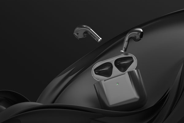 C4D工程-OC无线蓝牙耳机渲染工程蓝牙耳机模型3C产品场景工程