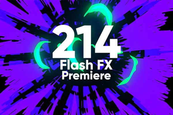 PR模板-214种卡通能量电流爆炸闪电火花MG动画元素 Flash Fx Premiere