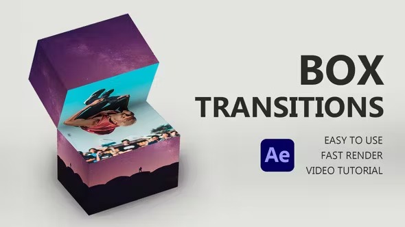 AE/PR模板-11种三维盒子翻转过渡转场动画 Box Transitions