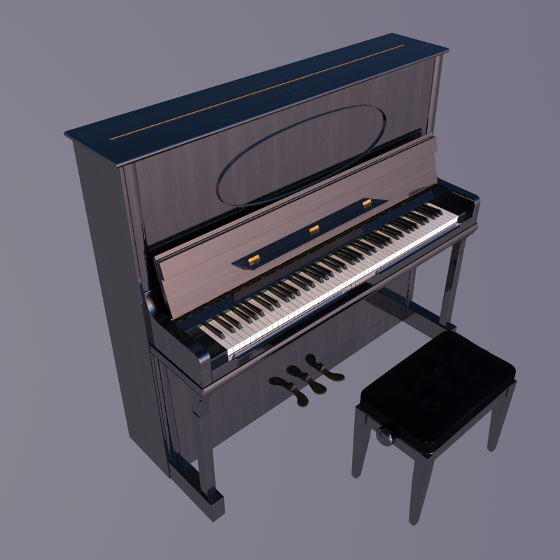 C4D钢琴模型乐器模型C4D免费模型网下载
