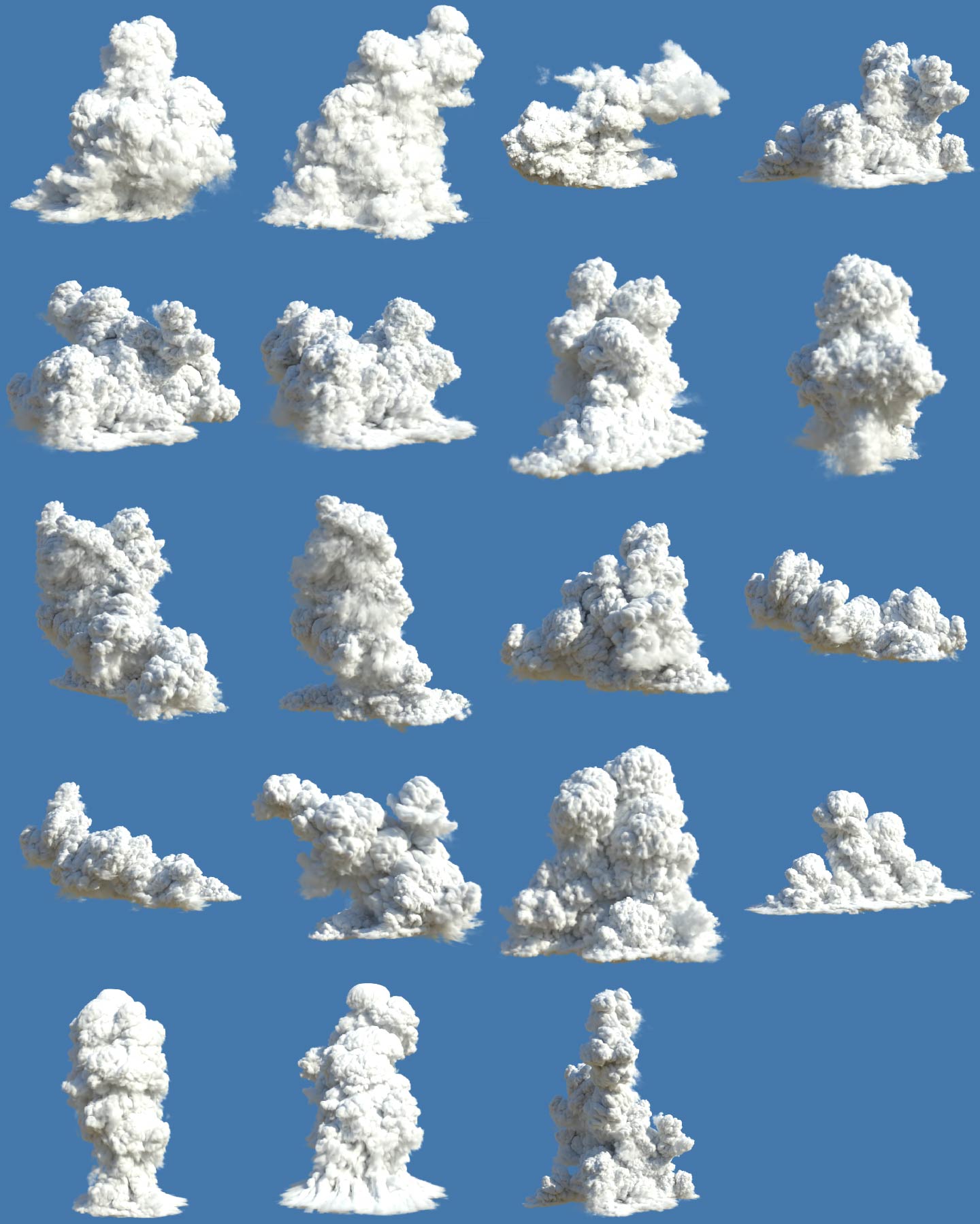 Blender插件-211种真实VDB体积云合集云朵云彩白云 CloudScapes
