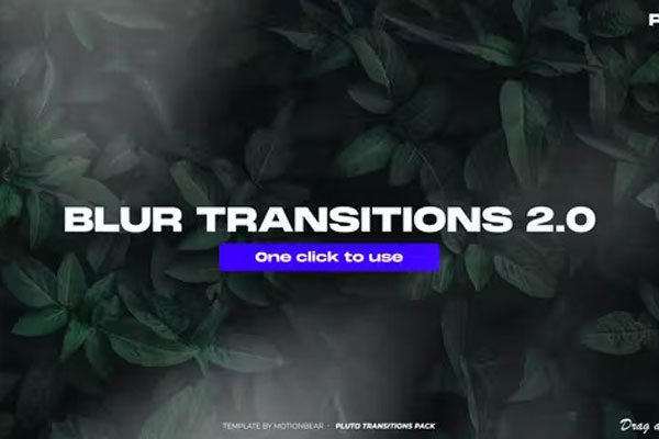 AE模板-视频模糊转场过渡预设 Blur Transitions 2.0