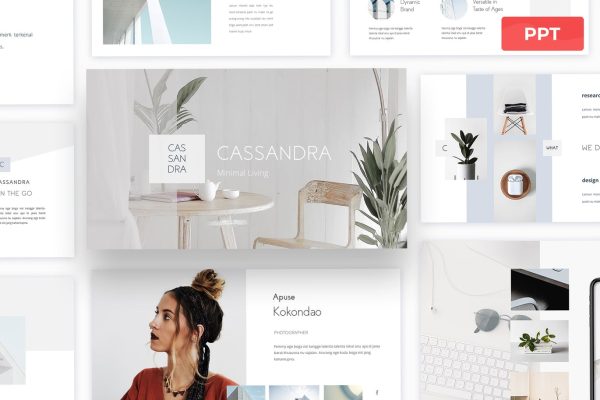 极简设计风格PPT演示模板 Cassandra – Powerpoint Presentation Template