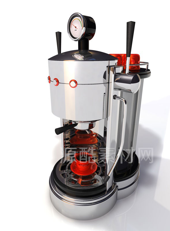 咖啡机模型厨房电器模型C4D模型下载