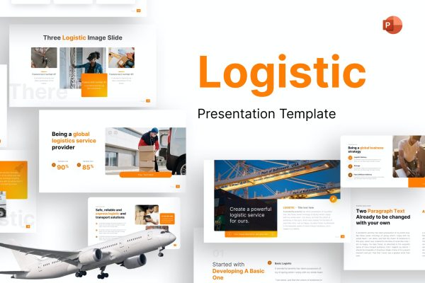 物流专业服务PPT演示幻灯片模板 Logistic Professional PowerPoint Template