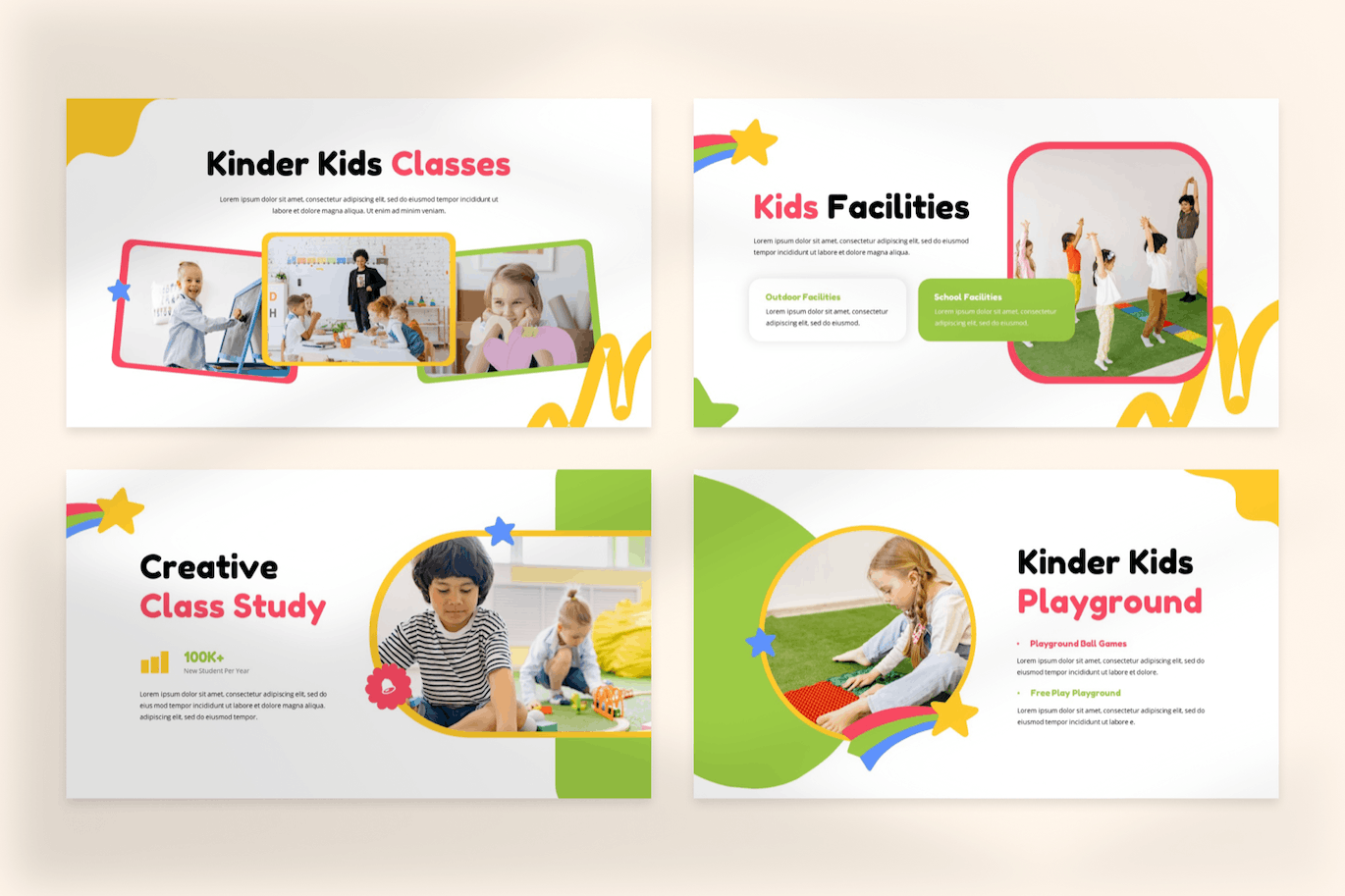 幼儿园和学前班PPT模板 Kinder Kids – Kindergarten & Preschool Powerpoint