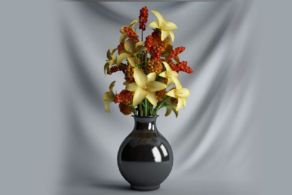 C4D鲜花模型花卉模型花瓶模型