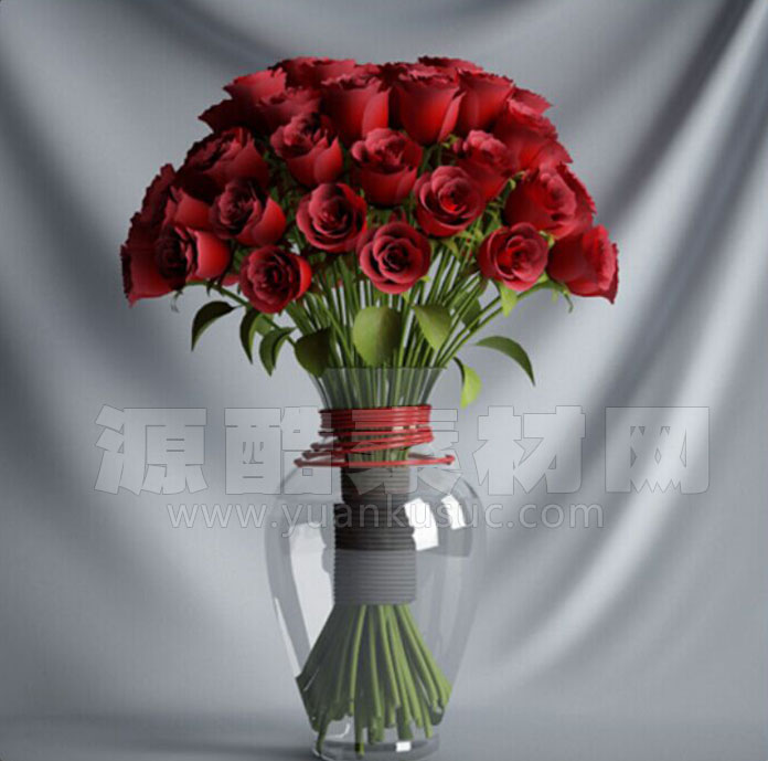 C4D盆栽模型花卉模型花瓶模型下载