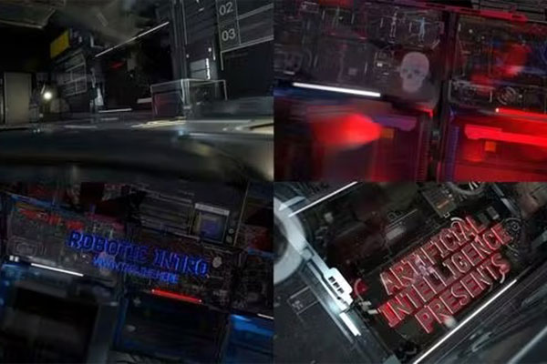 AE模板-未来科技感片头展示动画 Robotic Intro