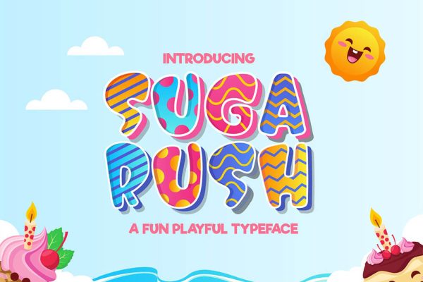 有趣好玩的儿童风格英文字体素材