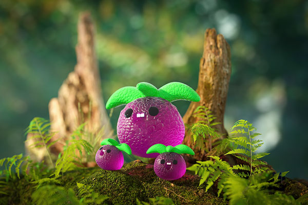 C4D超可爱蕨类植物场景工程蕨类植物场景模型