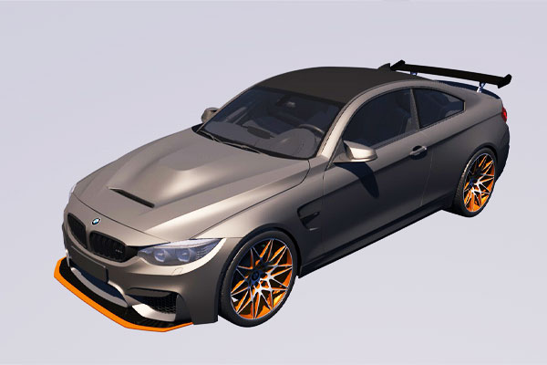 C4D宝马M4汽车模型轿车模型交通工具模型下载