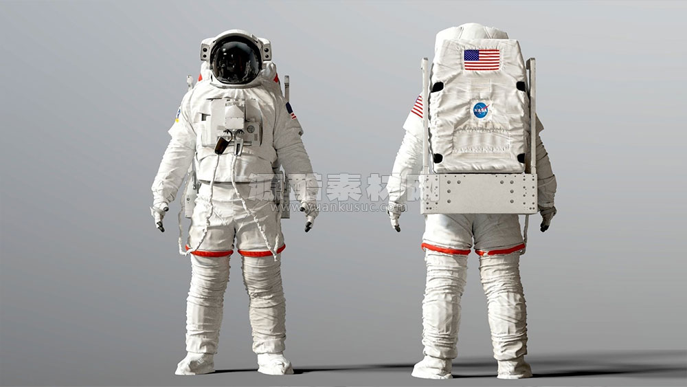 C4D模型-高精度太空宇航员模型太空宇航服3D模型下载 SPACESUIT NASA EMU SAFER 3D model