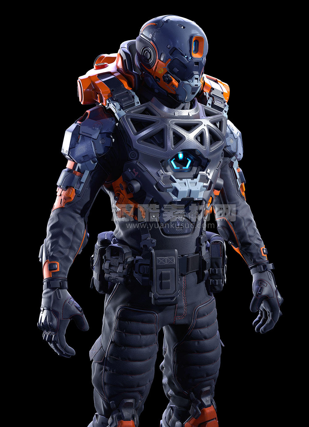 C4D模型-APEX游戏士兵角色模型机器人3D模型下载 Fortnite Soldier in Apex Legends