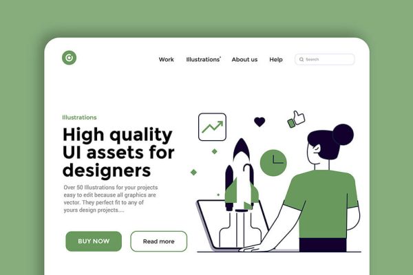 50个数字商业活动插画设计素材下载v2