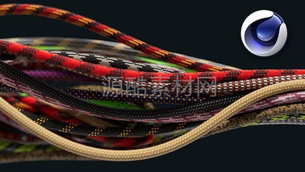 70个GSG灰猩猩编织绳子贴图绳子材质贴图 octane/redshift /Arnold材质预设 支持所有3D软件