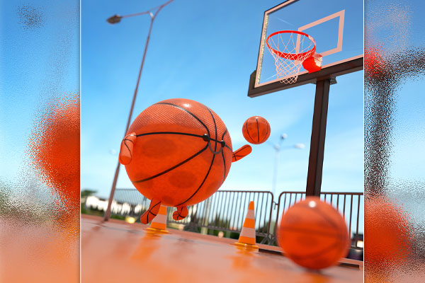 C4D工程-卡通篮球场渲染工程卡通篮球场景模型