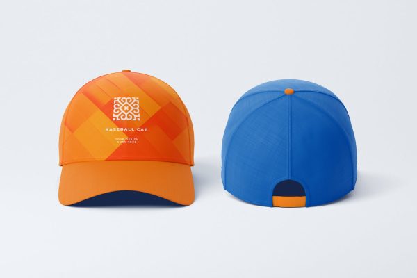 棒球帽运动品牌设计样机素材模板 Baseball Cap Mockup