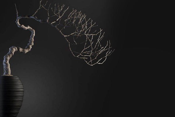 C4D盆景模型枯树盆栽模型下载