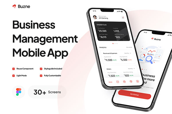 业务管理移动应用程序 UI 套件 Management Mobile App UI Kit