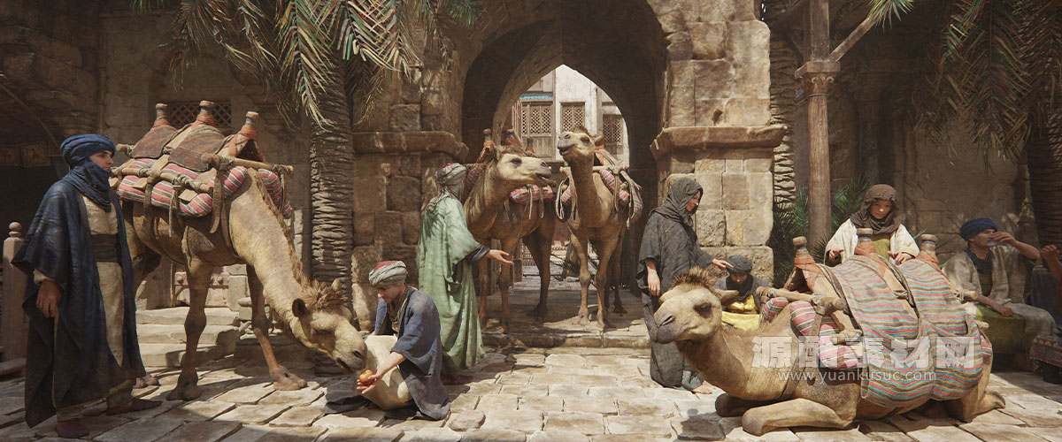 250个中东集市市场建筑物品骆驼人物等各类3D模型下载 Grand Bazaar Collection Bundle