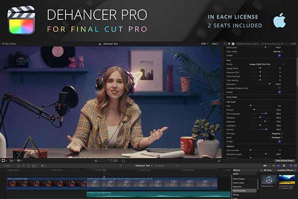 FCPX插件-复古电影胶片模拟效果 Dehancer Pro v1.0.0