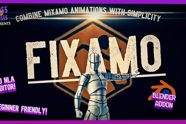 Blender骨骼动作复制粘贴绑定插件 Fixamo v1.0