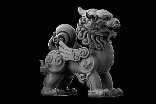 C4D貔貅雕塑模型石狮模型下载