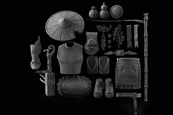 C4D古代服装模型服饰模型下载