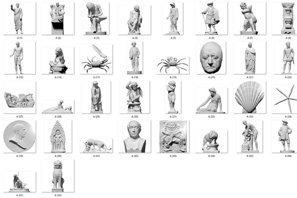 50个西方人物雕塑模型动物石膏C4D模型下载