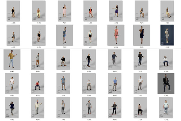 82个高品质各类型人物角色C4D模型下载