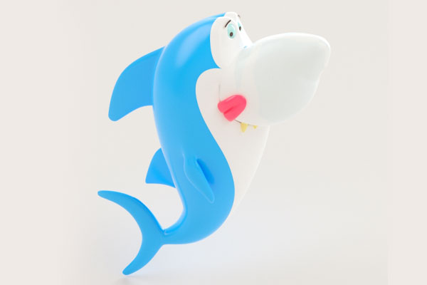 C4D模型-卡通鲨鱼模型