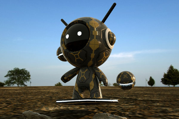 C4D卡通机器人渲染工程机器人模型