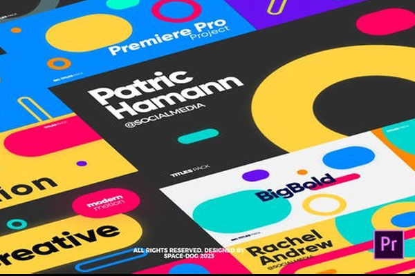 AE/PR模板-12组时尚动态图形大文字标题动画 Big Bold Titles