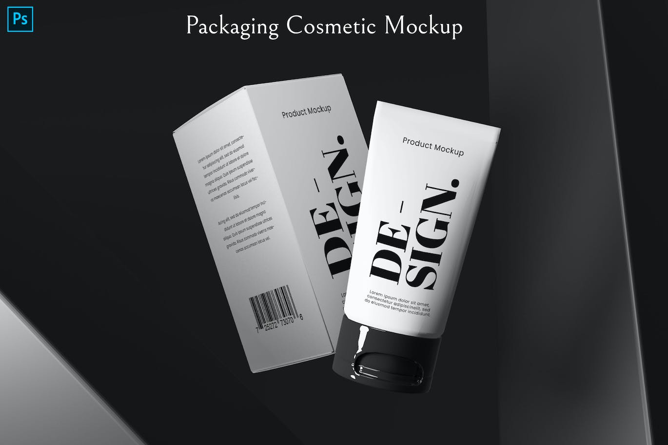 化妆品包装设计展示样机图psd模板 Packaging Cosmetic Mockup