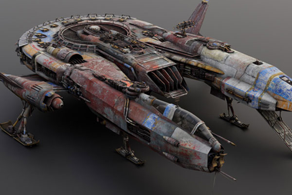 C4D工程-宇宙飞船模型宇宙飞船OC工程