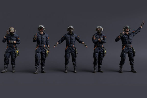 C4D工程-飞行员模型人物模型下载