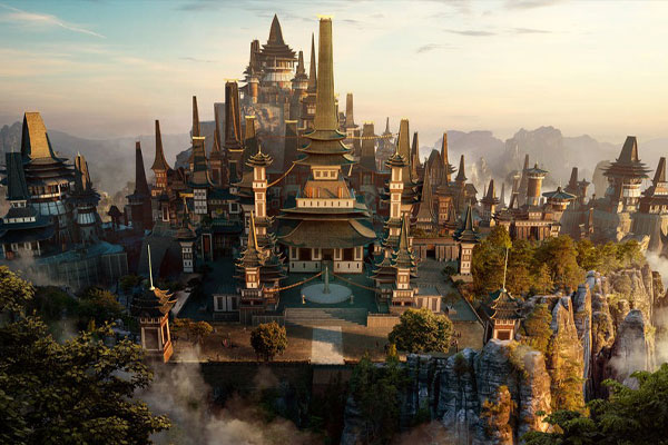 C4D香格里拉东方古建筑村庄寺庙房屋模型合集 Kitbash3D-Shangri-La