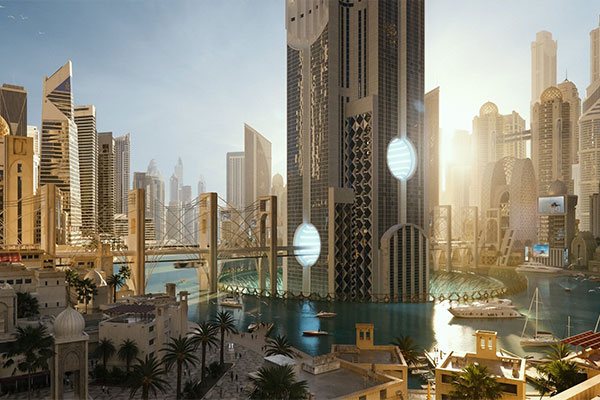 迪拜现代城市建筑模型迪拜高楼地标建筑3D模型合集 Kitbash3D Neo Dubai