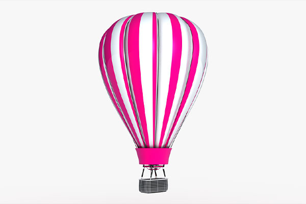 C4D气球模型-热气球模型素材免费下载