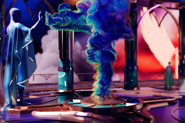 C4D工程-神殿场景渲染工程神殿模型宫殿模型