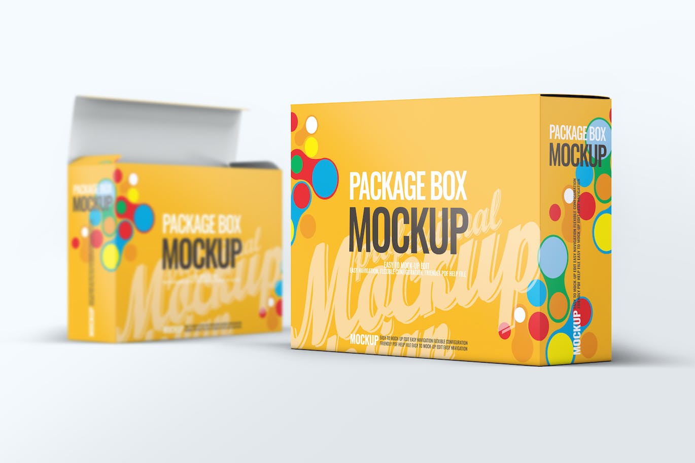 产品包装纸盒样机图psd模板素材 Package Boxes Mock-Up