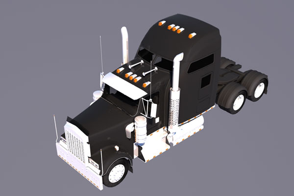 C4D卡车头汽车模型C4D模型免费下载