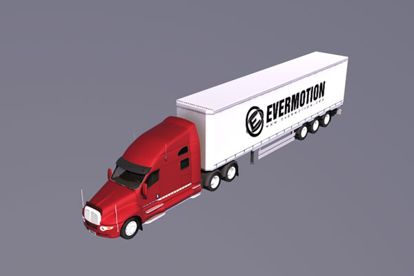 C4D大型货车模型汽车模型C4D模型免费下载